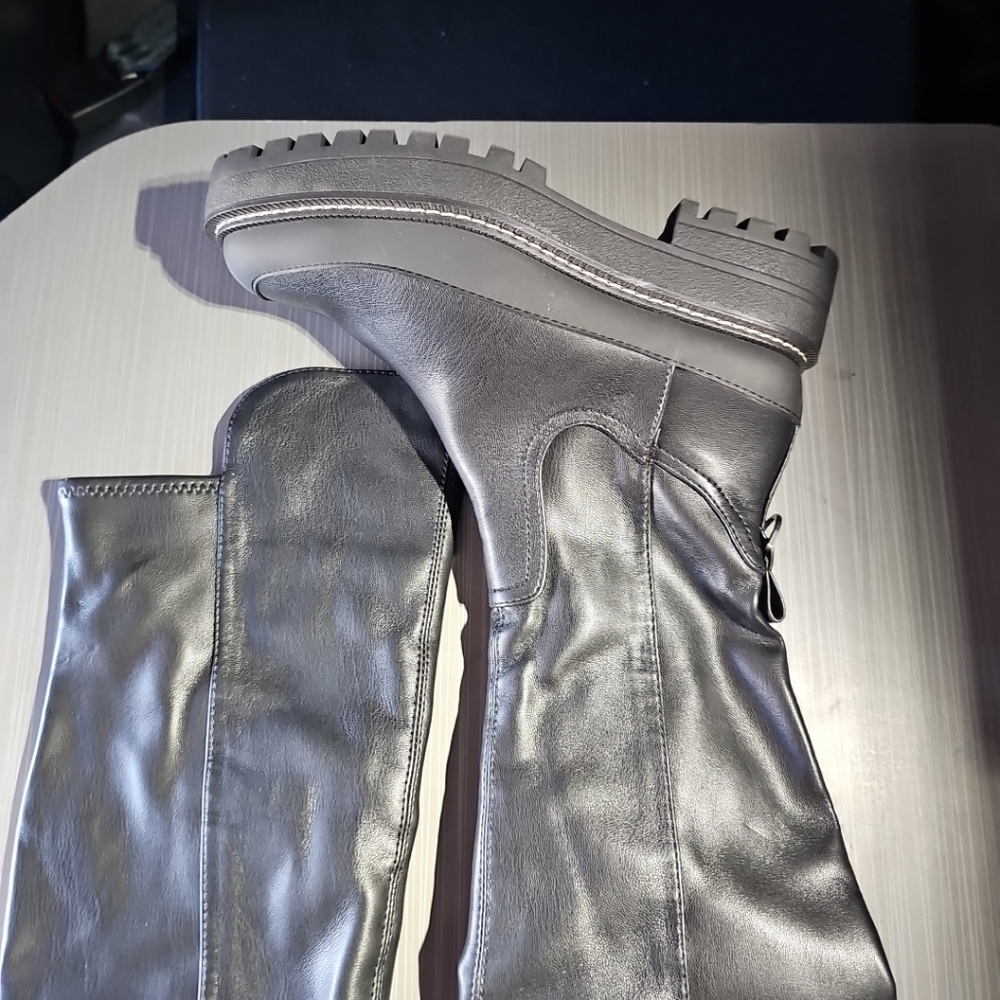 Sam Edelman Lerue Over-The-Knee Boots, Black‎ Faux Leather, Women's 7M NWOT - Picture 8 of 14